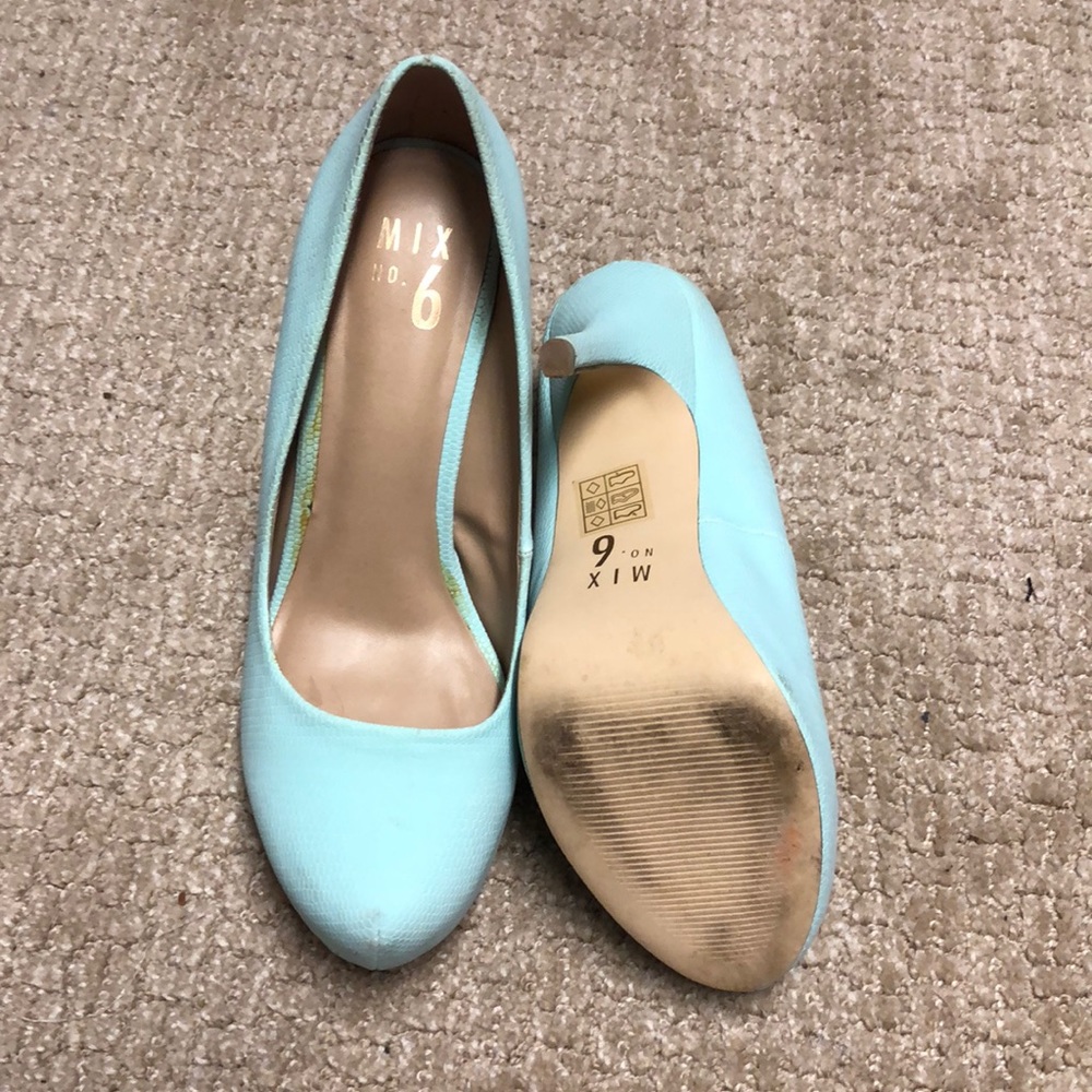 Blue platform stiletto - Picture 3 of 3